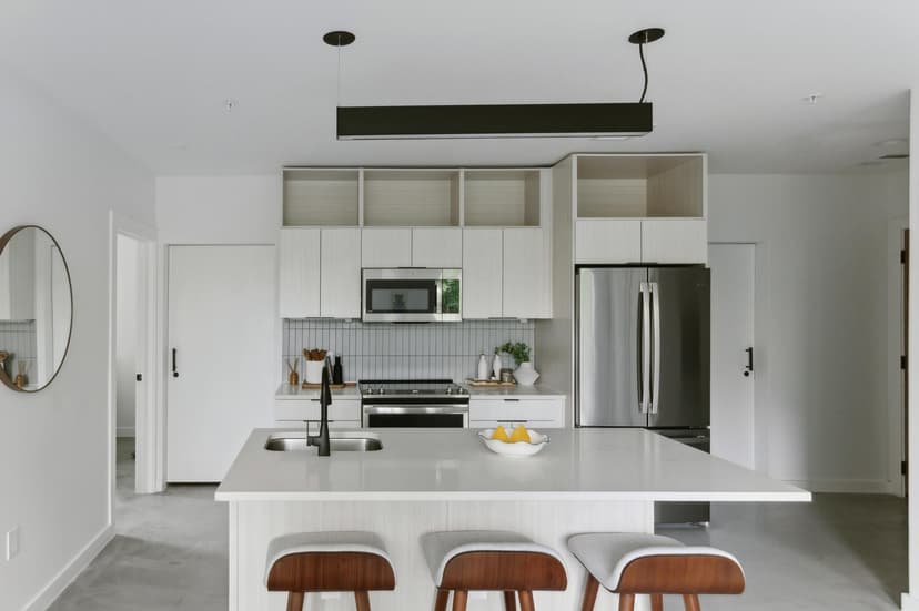 Modern kitchen with quartz countertops